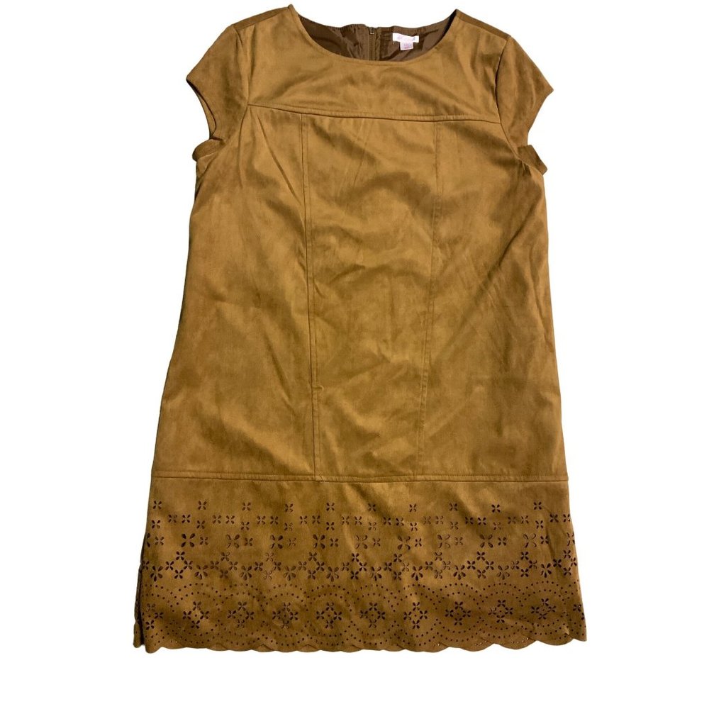 Xhilaration Brown Faux Suede Dress Large
